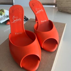 Orange Christian louboutin 85mm dolly